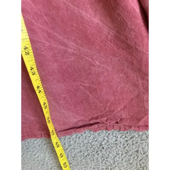 Vintage Express Midi Dress 1 Medium Tank Pockets Jersey Round Neck Stone Red 80s - Picture 9 of 13